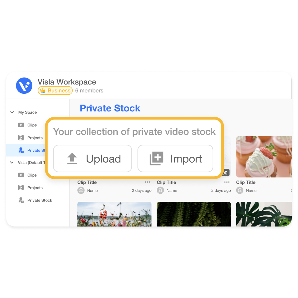 Step 1 — Uploading travel footage into Visla Private Stock Collections for travel and tourism